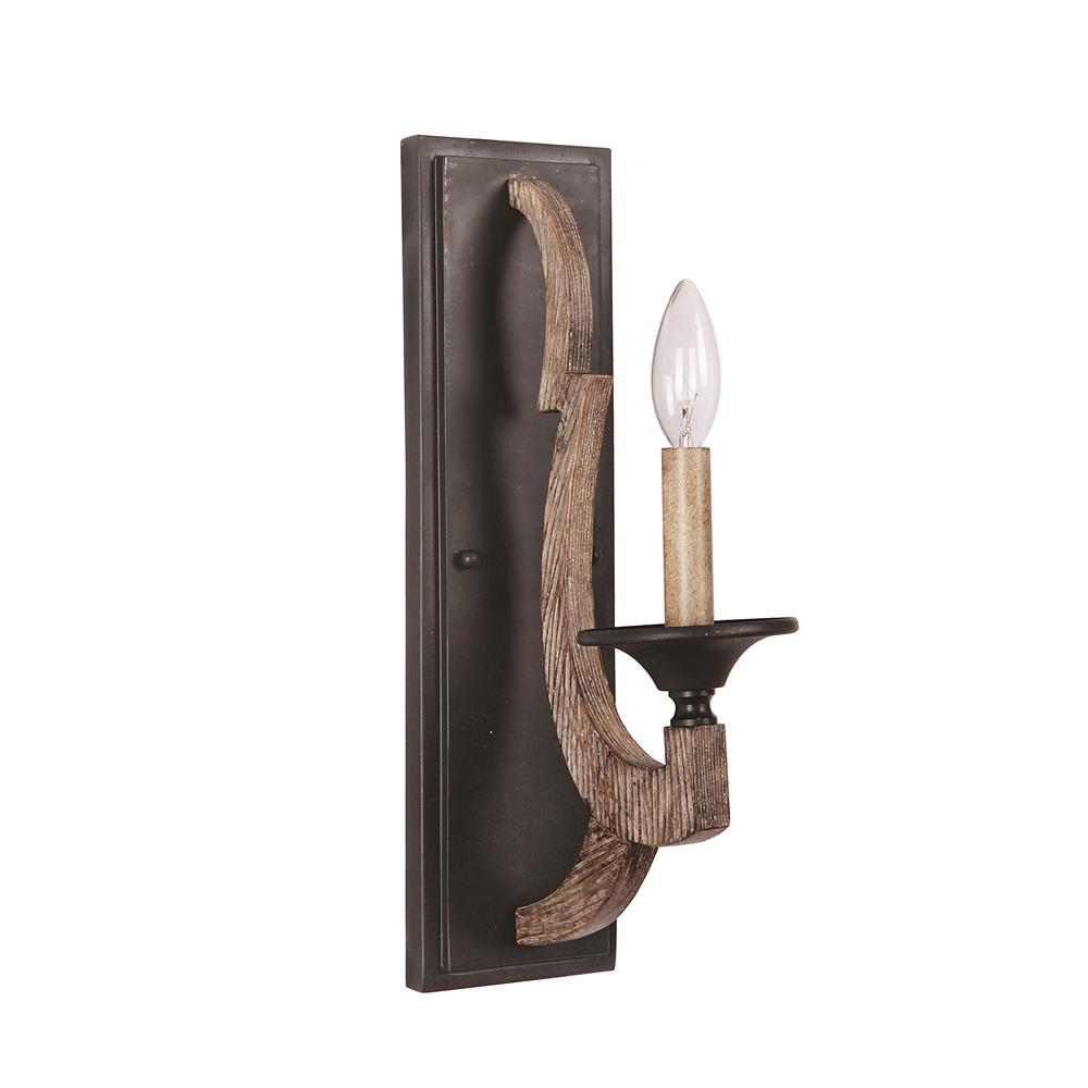 Craftmade 35161-WP Winton 1 Light Wall Sconce in Weathered Pine/Bronze